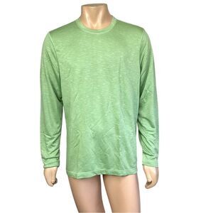 NEW Orvis long sleeve green slub T shirt classic collection micro stripes XXL